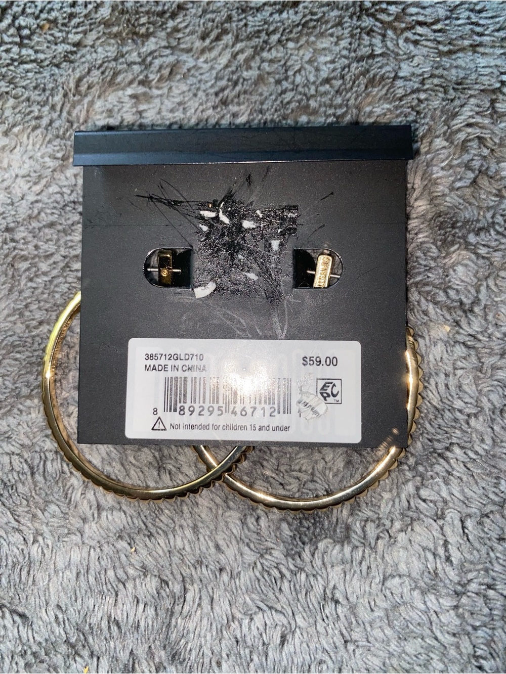 BNWT All Saints Large Studded Hoop Earrings $59 - Picture 4 of 4